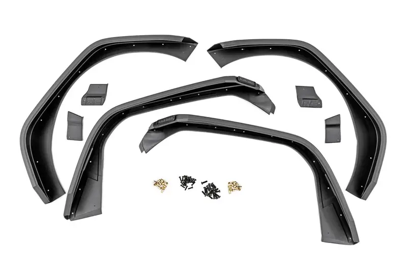 Jeep Wrangler Jl Rough Country High Clearance Led Flat Fender Flare Kit 1