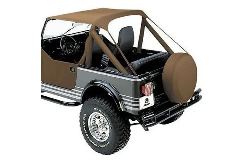 Jeep Wrangler Yj & Cj7 Bestop Traditional Bikini Top, Tan 1