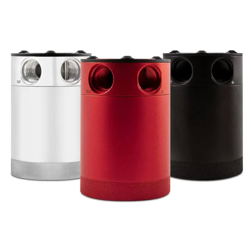 Mishimoto Compact Baffled Oil Catch Can Kit, 2-Port (Universal) 1