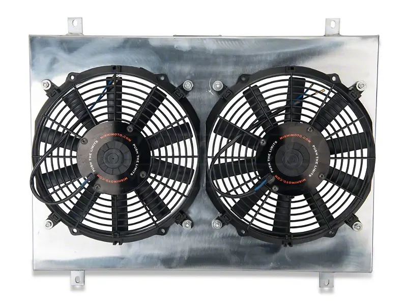 Mishimoto Dual High Flow 12 In. Fans W/ Aluminum Shroud (79-93 5.0L) 1