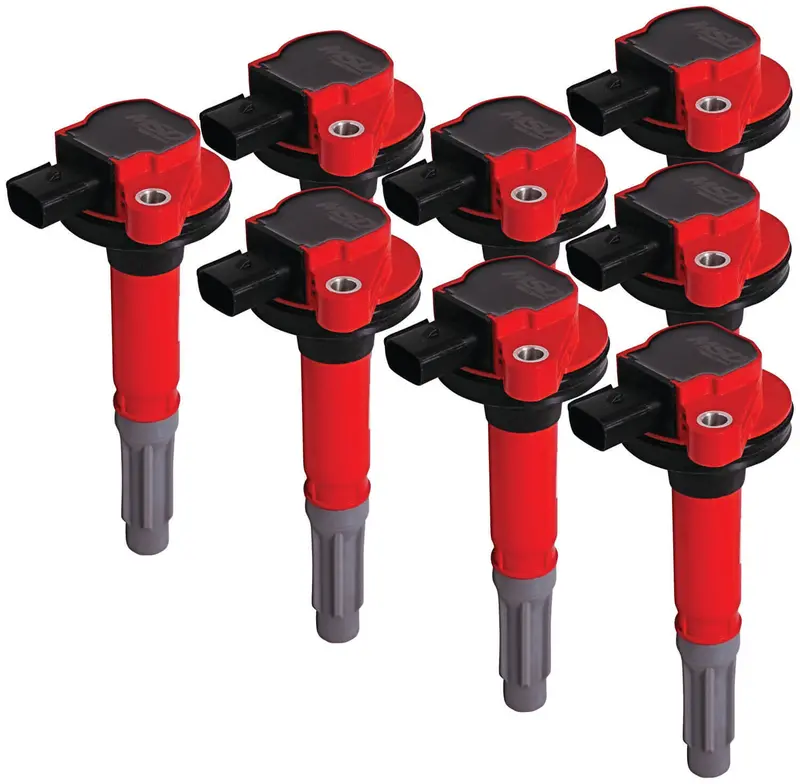 Msd Ignition Coil - Blaster - Ford 5.0L Coyote - Red - 8-Pack (2011-2016 Mustang Gt) 1