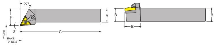 Mtjnl 86-5E Tool Holder 3 Side Cutting Edge Angle For Negative Triangle Tnm_Inserts 1