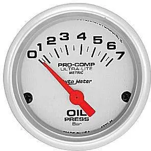 Oil Pressure Gauge (Short Sweep Electric Ultralite -2 1/16 1-100 Psi 1