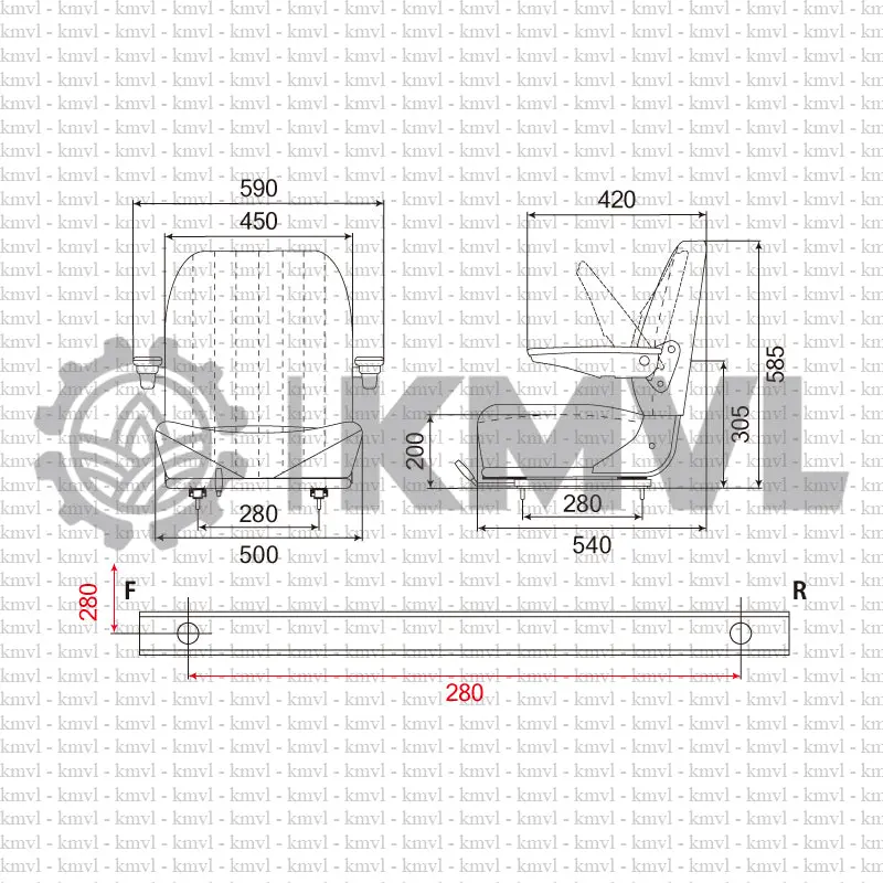 Operator Seat / Ost0066a - Grader / Bull Dozer / Wheel Roller Etc. 1