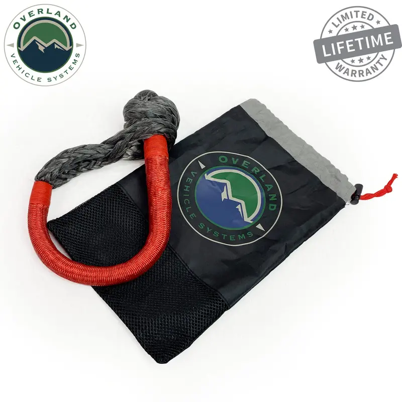 Overland Vehicle Systems 23In Soft Recovery Shackle W/ Abrasive Protection Sleeve - 5/8In / 44,500Lb 1