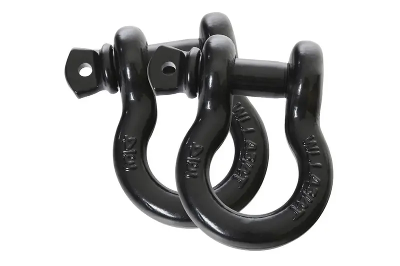 Overland Vehicle Systems 3/4In 4.75 Ton Recovery Shackle, Black - Pair 1