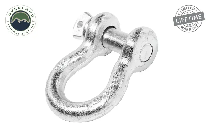 Overland Vehicle Systems 3/4In 4.75 Ton Zinc Recovery Shackle 1