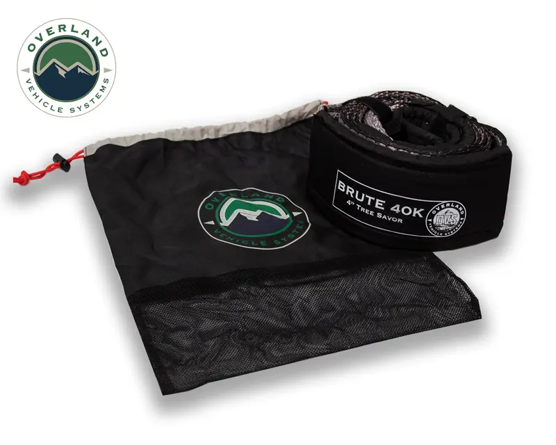 Overland Vehicle Systems 40,000Lb 4In X 8Ft Tow Strap, Gray/Black W/ Storage Bag 1