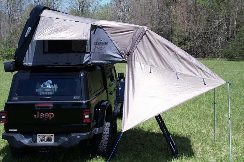 Overland Vehicle Systems Bushveld Awning For 4 Person Rooftop Tent 1