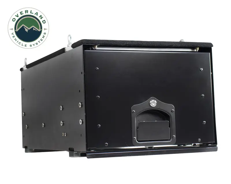 Overland Vehicle Systems Cargo Box W/ Slide Out Drawer - Black Powdercoat 1