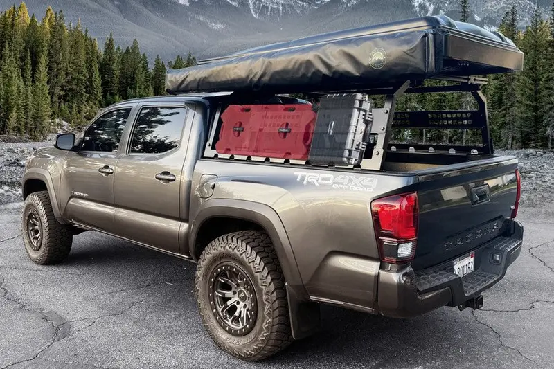 Overland Vehicle Systems Discovery Rack, Mid Size Truck Short Bed Application 1