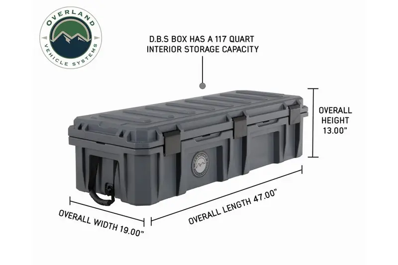 Overland Vehicle Systems Dry Storage Box 117Qt- Dark Grey 1