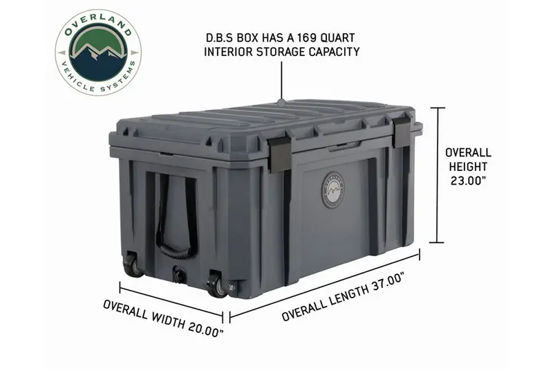 Overland Vehicle Systems Dry Storage Box 169Qt - Dark Grey 1