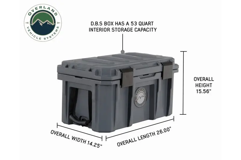 Overland Vehicle Systems Dry Storage Box 53Qt - Dark Grey 1