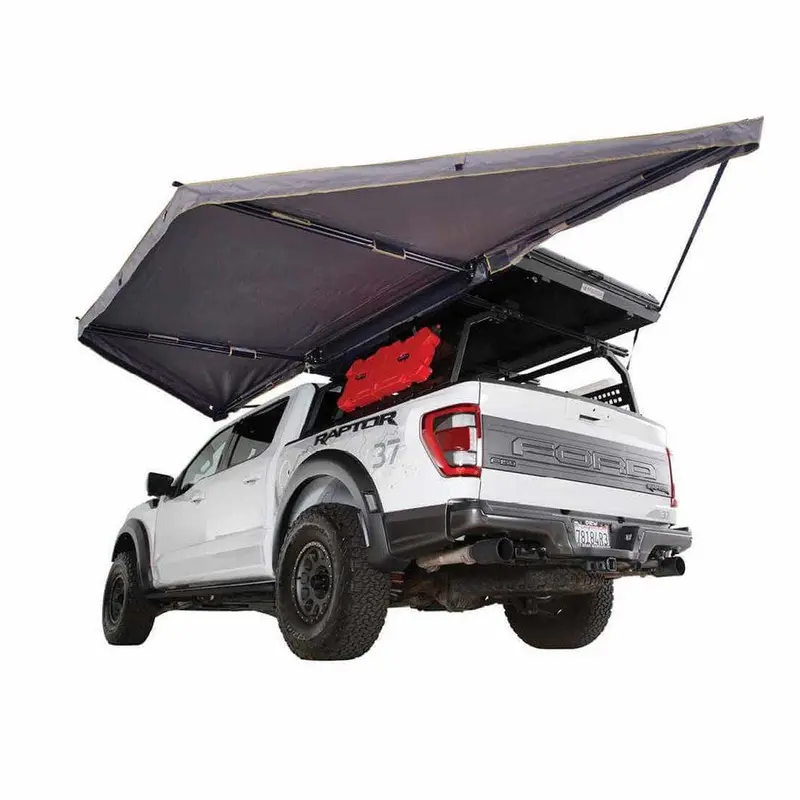 Overland Vehicle Systems  Hd Nomadic 180 Lte Awning - Dark Grey W/ Black Travel Cover 1