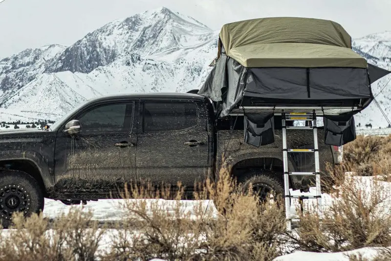 Overland Vehicle Systems Nomadic 2 Extended Roof Top Tent - Gray/Green 1