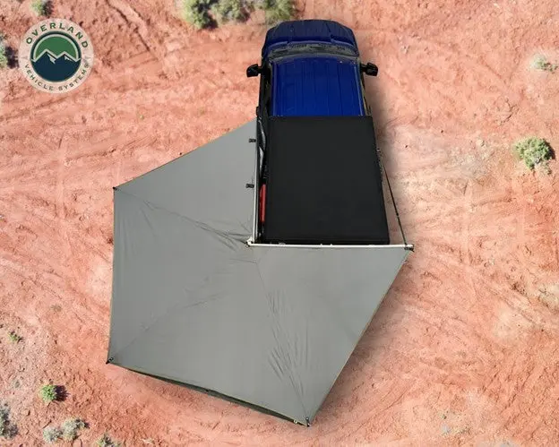 Overland Vehicle Systems Nomadic 270 Lt Awning, Driver Side - Dark Gray W/ Black Cover 1