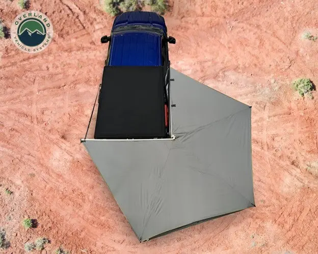 Overland Vehicle Systems Nomadic 270 Lt Awning, Passenger Side - Dark Gray W/ Black Cover 1