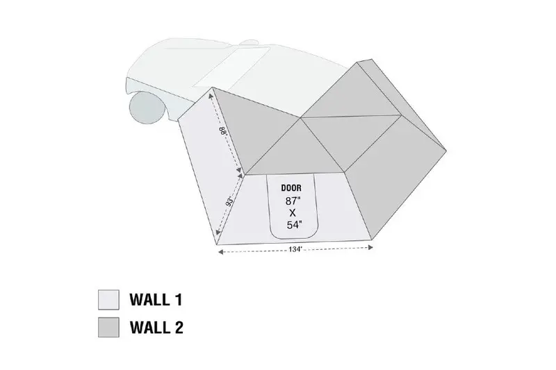 Overland Vehicle Systems Nomadic 270Lt Awning Walls Kit - Driver Side 1