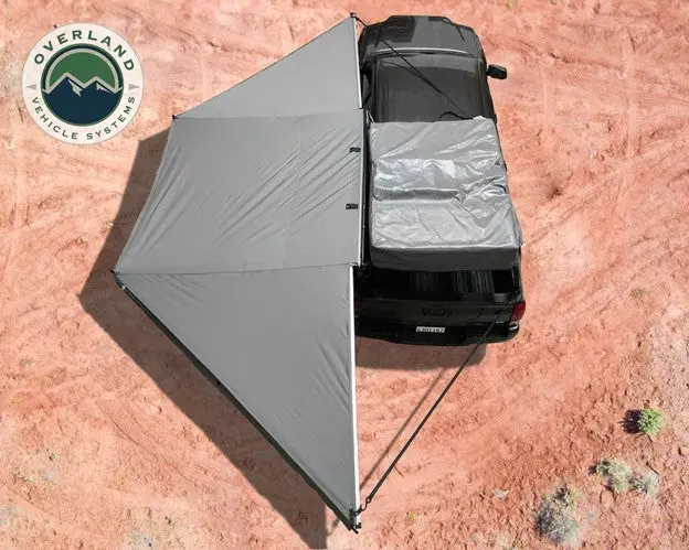 Overland Vehicle Systems Nomadic Awning 180 - Dark Gray Cover W/ Black Cover 1