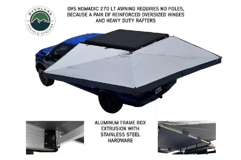 Overland Vehicle Systems Nomadic Lt 270 Awning/Wall 1,2 And Mounting Brackets - Driverside 2
