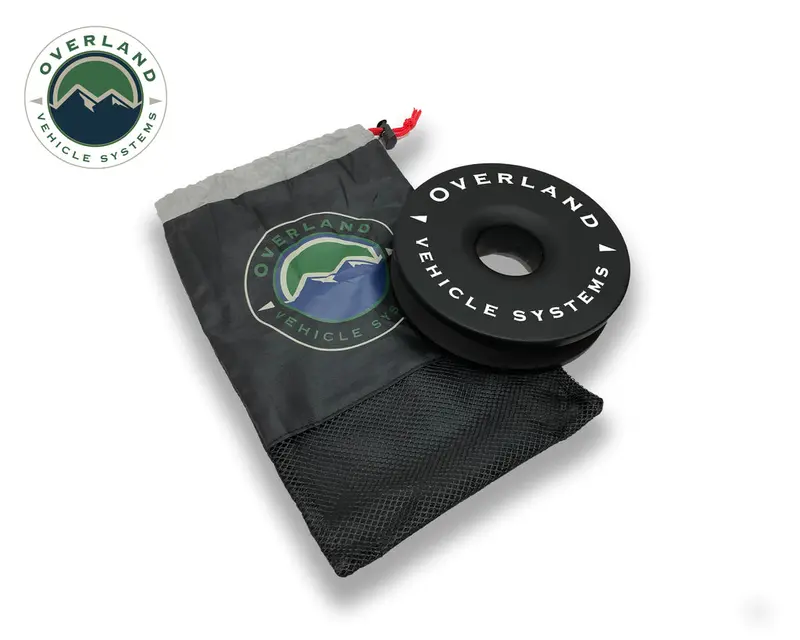 Overland Vehicle Systems Recovery Ring, Black - 6.25In/45,000Lb 1