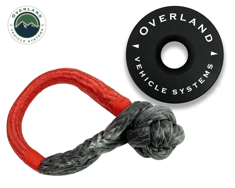 Overland Vehicle Systems Soft Shackle 5.8In And Recovery Ring 45,000Lb Combo Pack 1