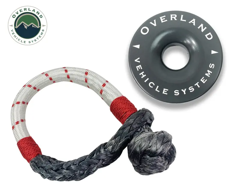 Overland Vehicle Systems Soft Shackle 7/16In & Recovery Ring 41,000Lb Combo Pack 1