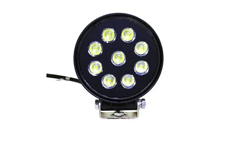 Quake Led 4In Work Light W/ Circular Housing - Spot Beam Pattern, Rgb Accent, 27W 1