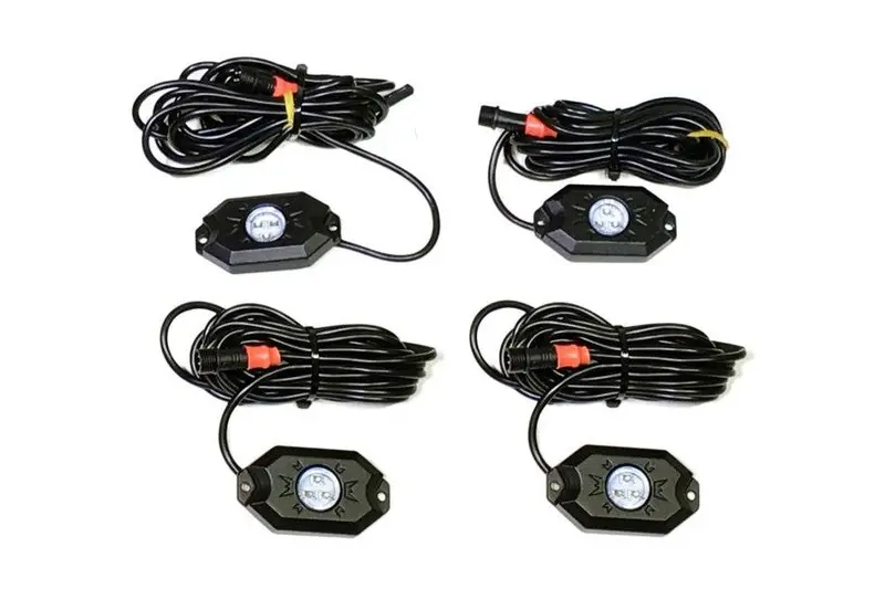 Quake Led 4Pc Rock Lights - Quad Lock - Rgb Accent 1