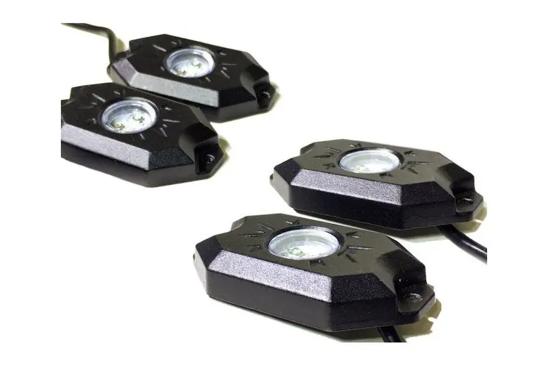 Quake Led 4Pc Rock Lights - Quad Lock - Rgb Accent 2