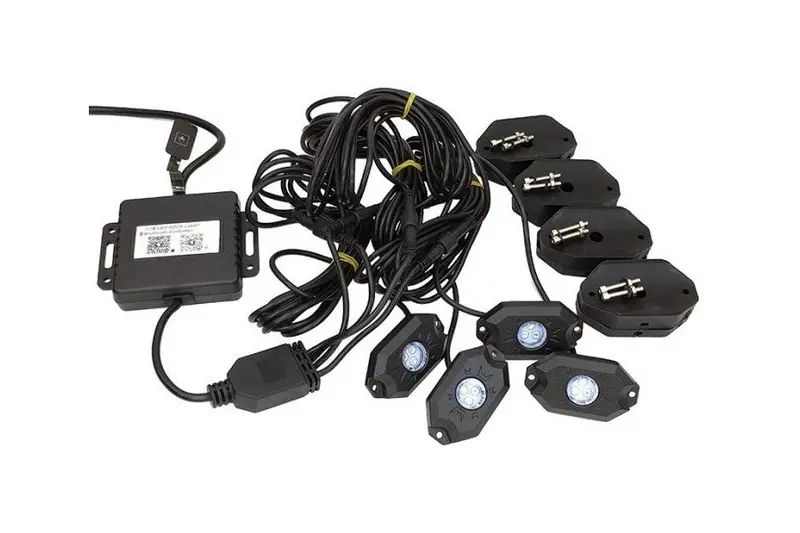 Quake Led 4Pc Rock Lights - Quad Lock - Rgb Accent (Controller Included) 1