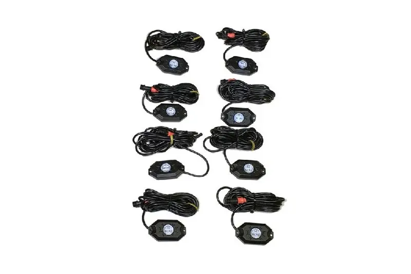 Quake Led 8Pc Rock Lights - Quad Lock - Rgb Accent 1