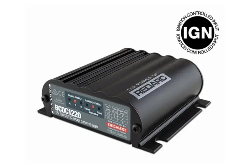 Redarc 12V 20A In-Vehicle Dc Battery Charger - Ignition Control 1