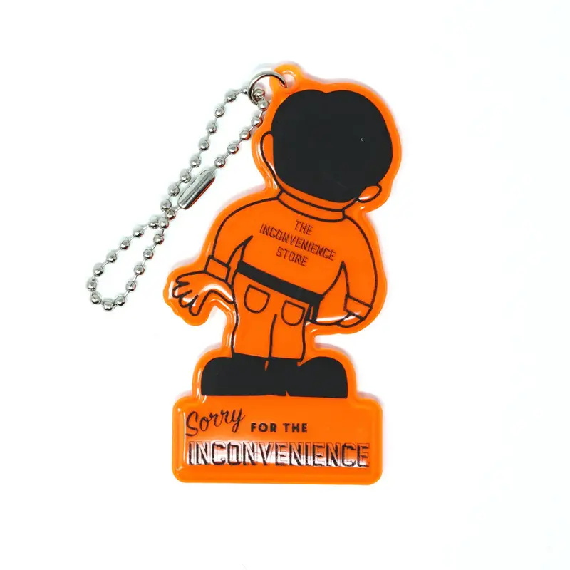 Reflective Keychain - Kanban Boy, Neon Orange 1