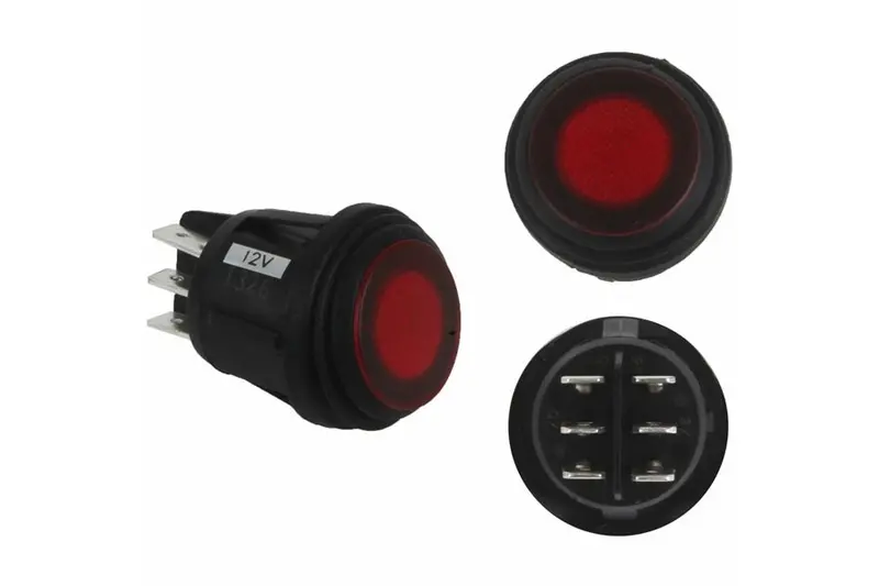 Rigid Industries 3 Position 3/4In Cherry Rocker Switch 1