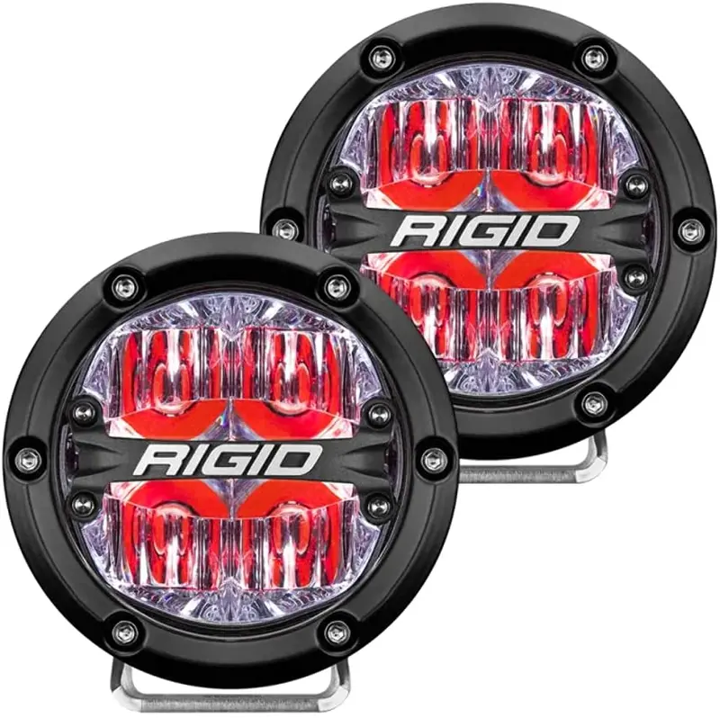 Rigid Industries 360-Series 4In Led Off-Road Drive Beam - Red Backlight - Pair 1