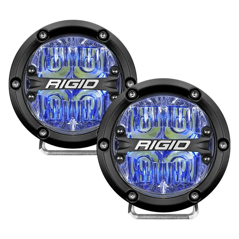 Rigid Industries 360-Series 4In Led Off-Road Driving Lights - Blue Backlight - Pair 1