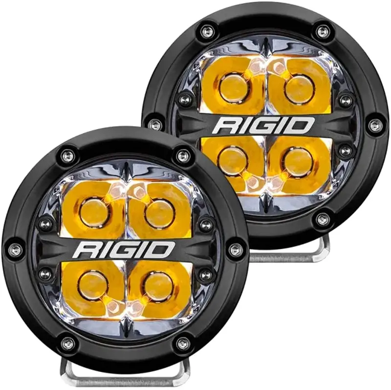 Rigid Industries 360-Series 4In Led Off-Road Spot Beam - Amber Backlight - Pair 1