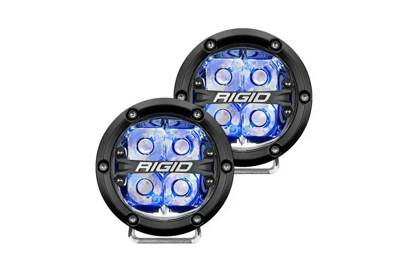 Rigid Industries 360-Series 4In Off-Road Spot Beam - Blue Backlight - Pair 1