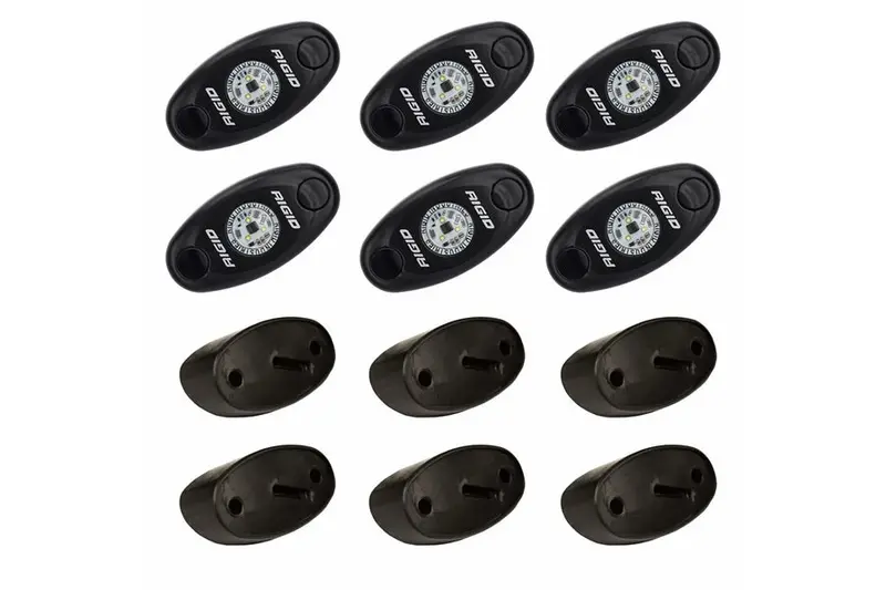Rigid Industries A-Series Rock Light Kit - Red, Set Of 6 1