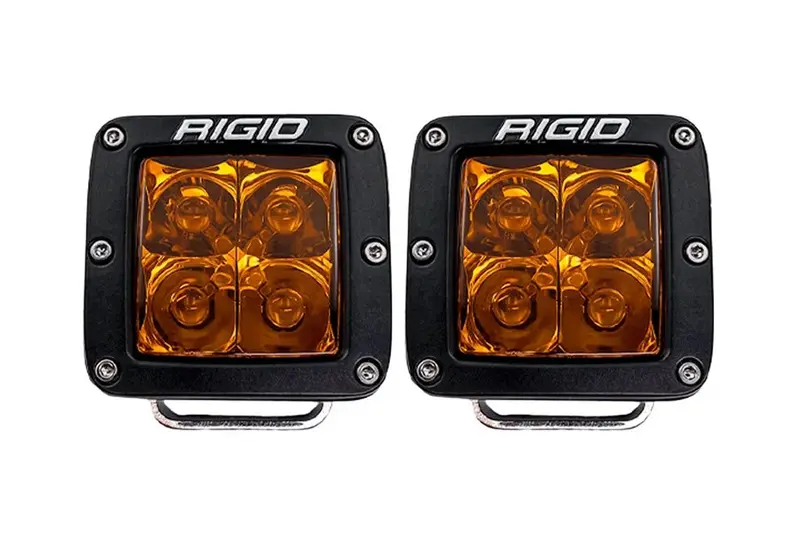 Rigid Industries D-Series Led Spot Lights W/ Amber Pro Lens - Pair 1