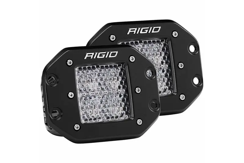 Rigid Industries D-Series Pro Flood Diffused Lights W/Flush Mount, Pair 1