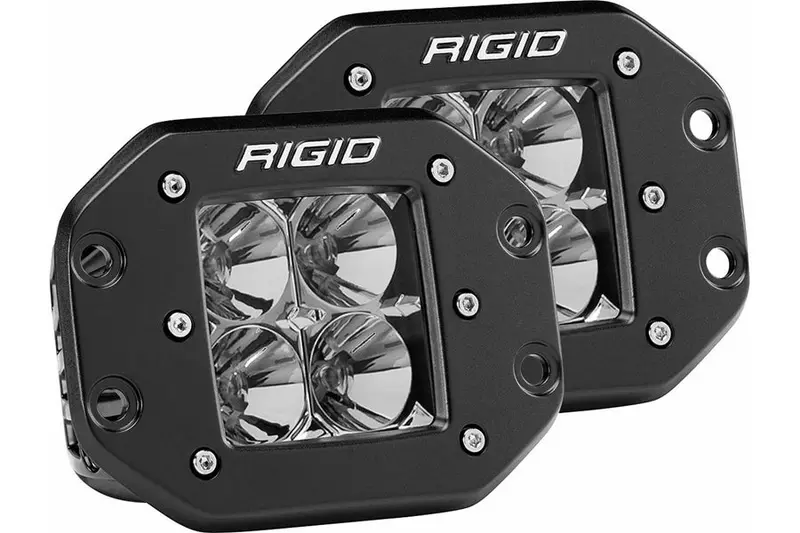 Rigid Industries D-Series Pro Flood Flush Mount Lights - Pair 1
