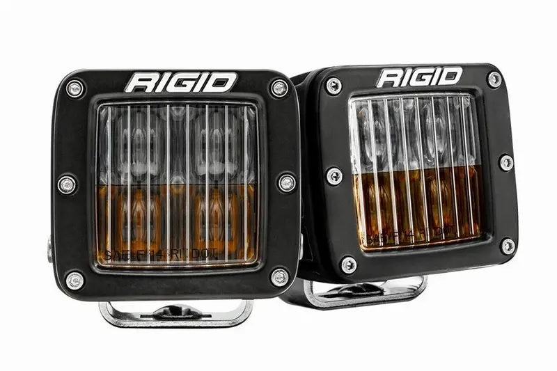 Rigid Industries D-Series Sae Fog Lights, Amber/White - Pair 1