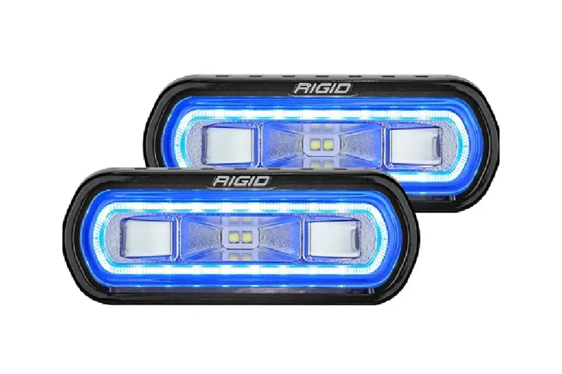 Rigid Industries Sr-L Series Off-Road Spreader Lights W/ Surface Mount - Blue Halo - Pair 1
