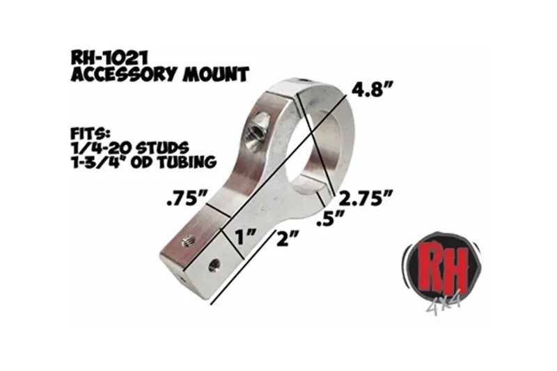 Rock Hard 4X4 Accessory 5-Way Mount Bracket 1-3/4In 1