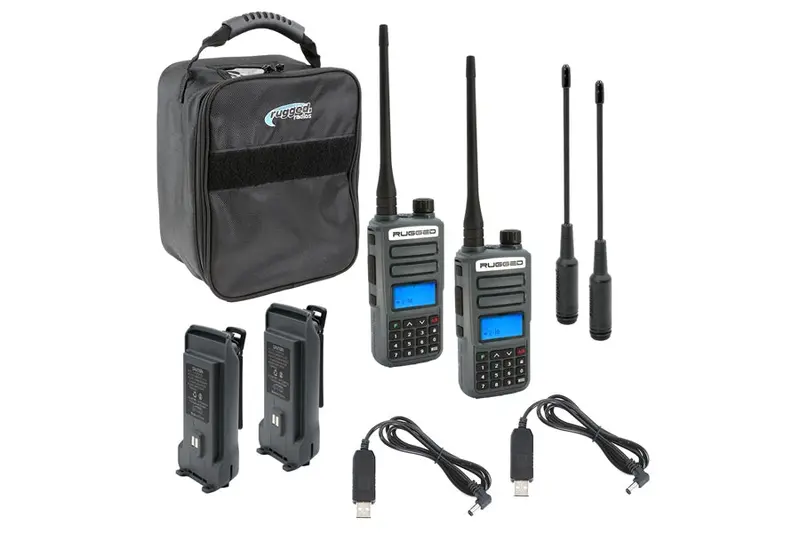 Rugged Radios Adventure Pack - Rugged Gmr2 Plus - Gmrs/Frs Two Way Handheld Radios W/ Accessories 1