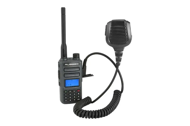 Rugged Radios Gmr2 Plus - Gmrs And Frs Two Way Handheld Radio W/Hand Mic 1