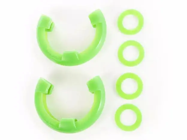 Rugged Ridge 3/4In D-Ring Isolator Kit, Green 1